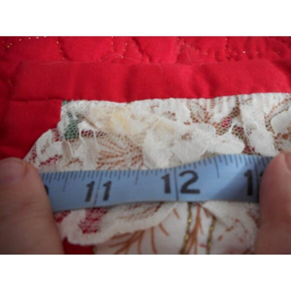 Poinsettia Christmas Wall Hanging Holiday Home Decoration Square Shape 22.5" - Picture 8 of 8